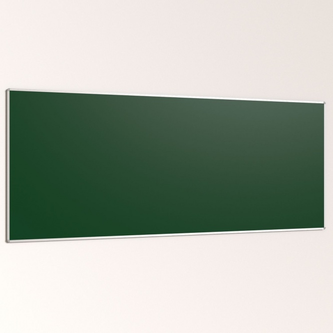 Wandtafel Stahl grün, 300x120 cm, ohne Kreideablage, 